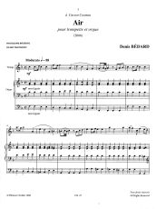 Bédard: CH. 47 Air pour trompette et orgue