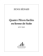 Bédard: CH. 84 Quatre Pièces faciles en forme de Suite