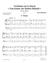 Bédard: CH. 72 Variations sur le choral « Nun komm, der Heiden Heiland »