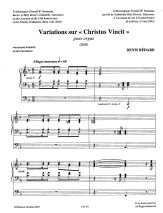 Bédard: CH. 40 Variations sur Christus Vincit