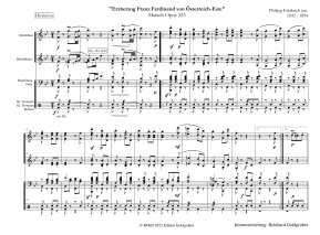 Philipp Fahrbach jun. Erzherzog Franz Ferdinand von Österreich-Este Marsch Opus 333 - PDF