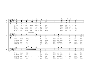 Schandl: Lieder der Wachau für gemischten Chor: An der Donau, In der Schenke
